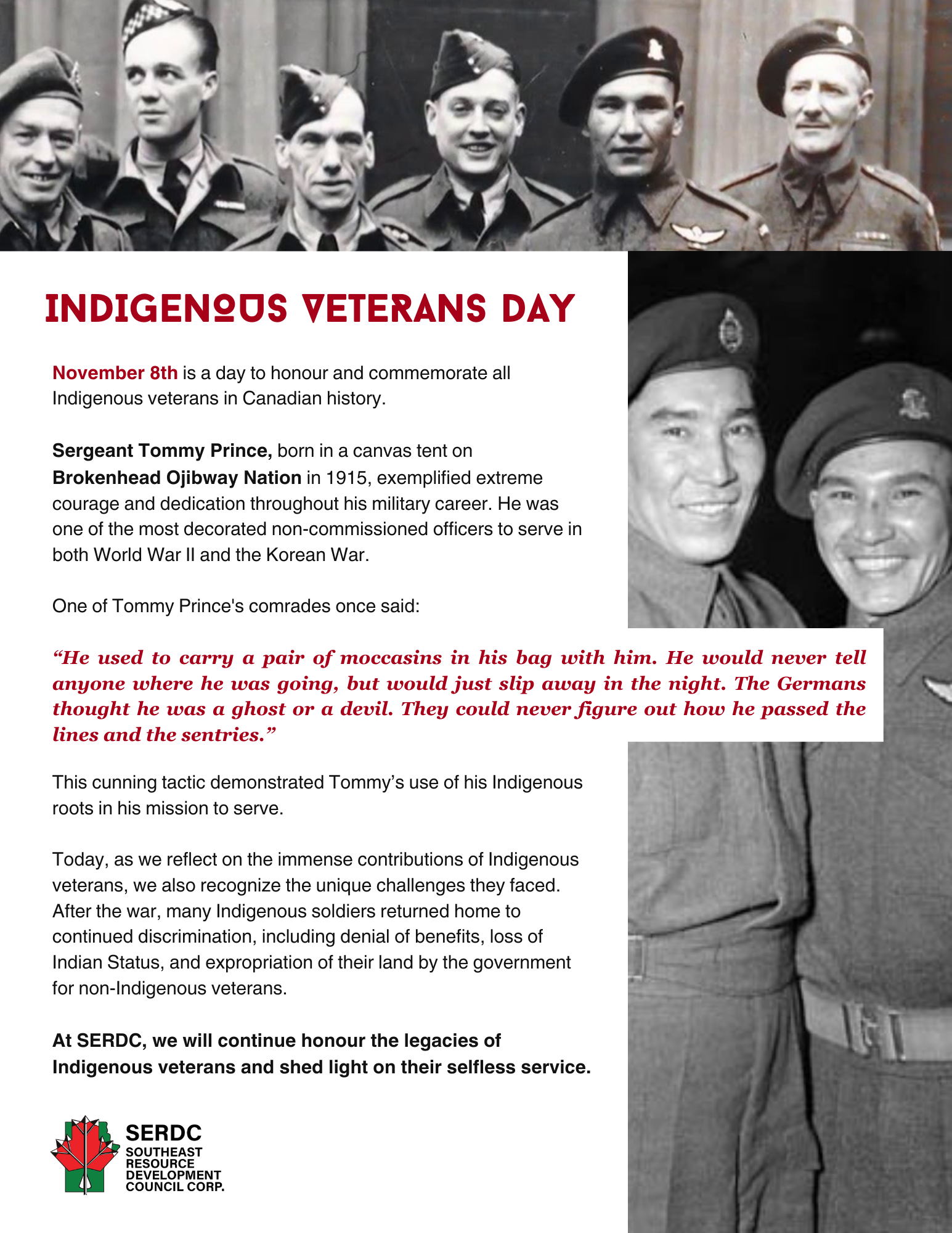 indigenous veterans day 2023